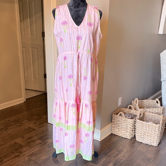 Allison Dress Elegant Peach Marigold Women's Dress Large - Picture 2 of 7